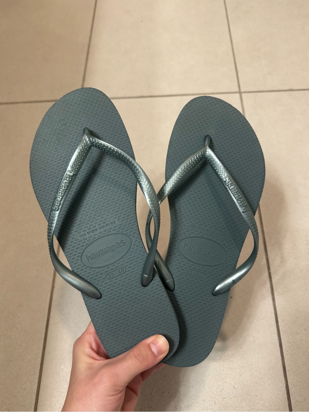 Havaianas Women's Flip Flops in grey Teal